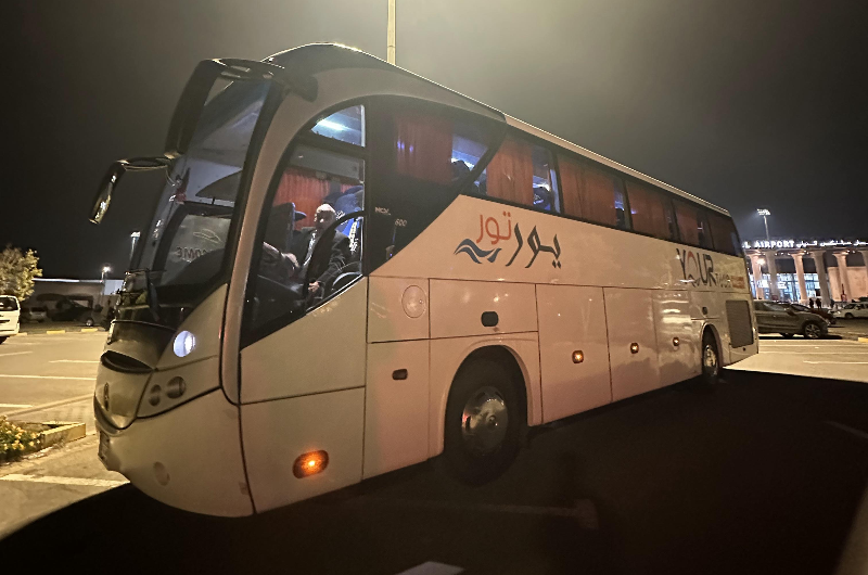 Your Tour bus in arrival