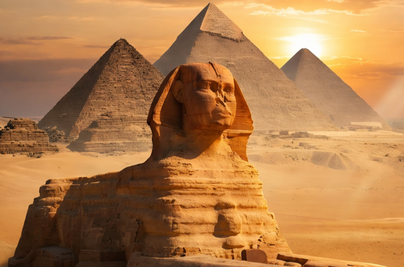 The Great Pyramids and Sphinx